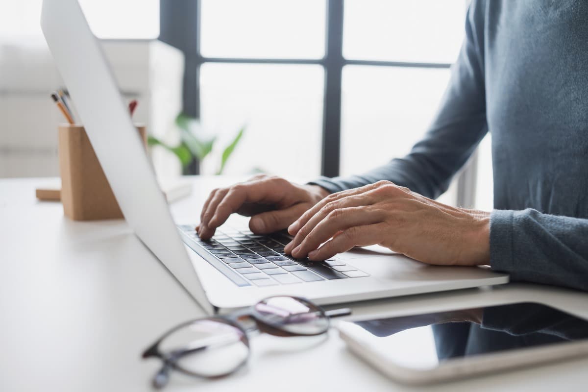 Person using computer